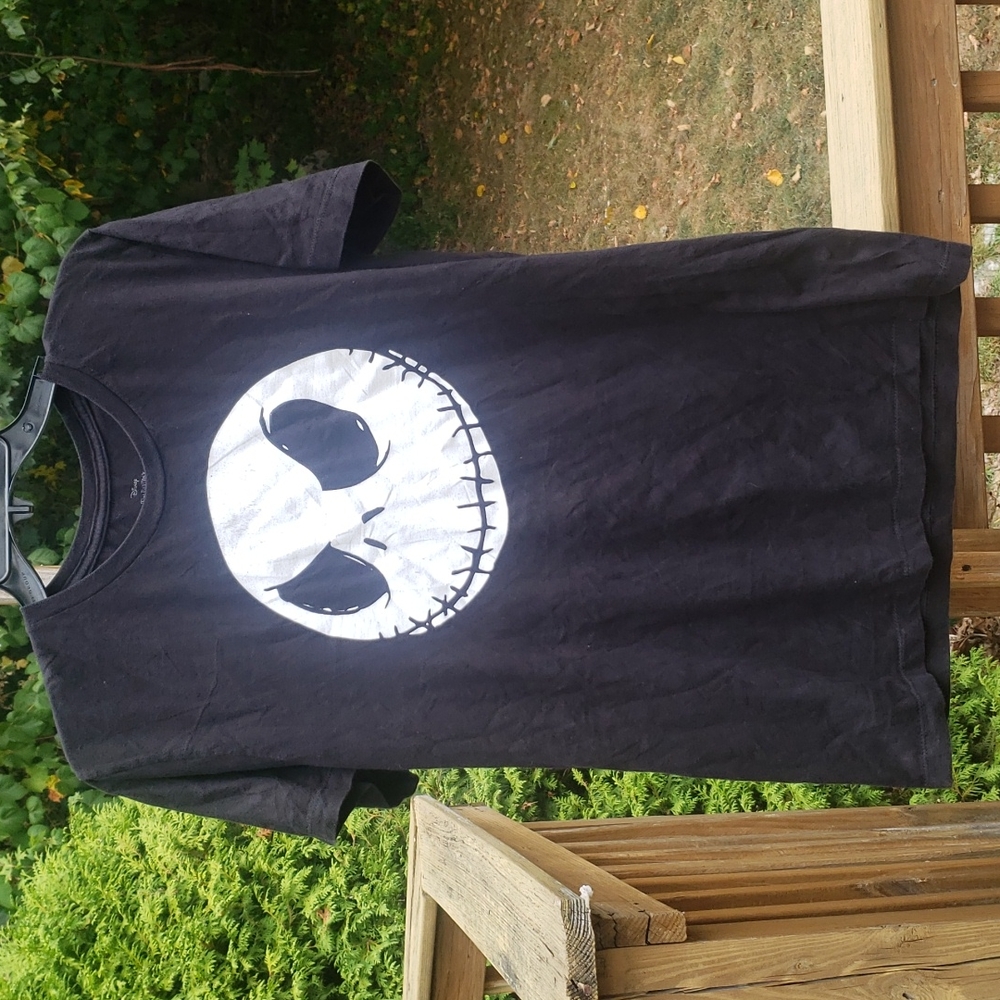 Disney Nightmare Beforeโ Christmas Jack Skellington Black Graphic T-Shirt Medium